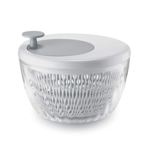 Guzzini - Kitchen Active Design, SPIN&STORE Salatschlüder mit Deckel - Weiß, Ø26 x h19 cm | 4000 cc - 17090011