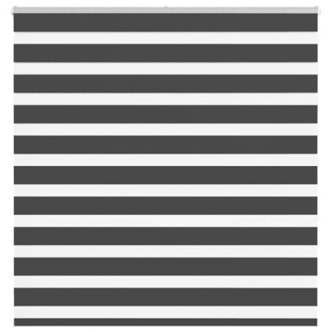 vidaXL Zebrarollo Schwarz 145x150 cm Stoffbreite 140,9 cm Polyester, Zebra-Rollo, Doppelrollo, Zebra-Jalousie für Fenster, Doppelrollo, Zebra-Rollo