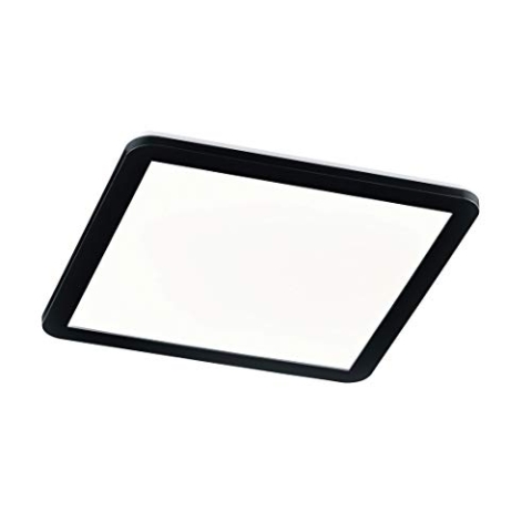 Reality Leuchten LED Deckenleuchte Camillus R62932032, Kunststoff schwarz matt, Acryl weiß, inkl. 24 Watt LED
