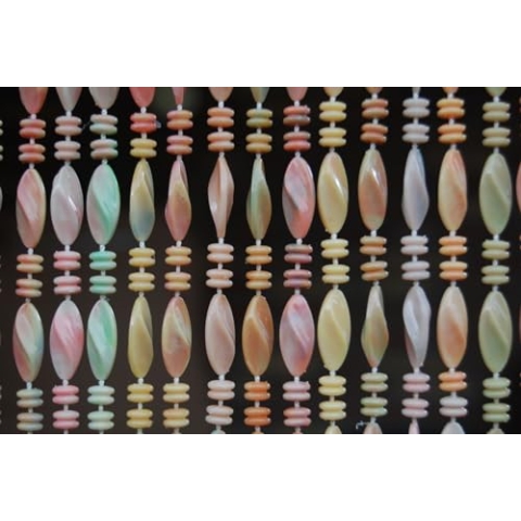La Tenda Türvorhang Genoa 3 Perlenvorhang Fliegenschutz Balkon Insektenabwehr Farbe: marmor-Pastel, Maße Vorhang:100 x 230 cm