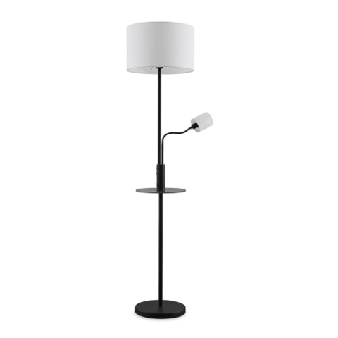 Lindby Stehlampe Aovanmit USB Anschluss (Modern) in Schwarz aus Metall (1 flammig, E27) - Textil Stehleuchte Floor Lamp Standleuchte Wohnzimmerlampe Wohnzimmerleuchte