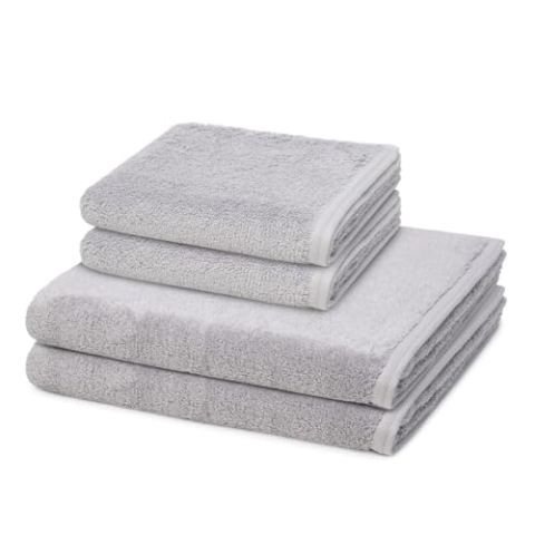 Vossen - Vegan Life - 2 X Handtuch 2 X Duschtuch im Set (Shadow)