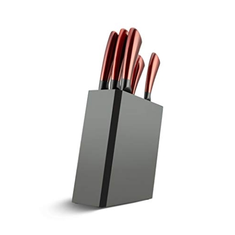 Edenberg EB-936, ein 6-teiliges Messer in einem flexiblen Block aus hochwertigem, extrem hartem Kohlenstoffstahl, der sehr langsam stumpf wird.