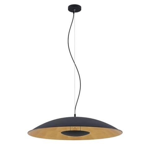 Lindby Pendelleuchte Narisara (Modern) in Schwarz aus Metall (1 flammig, E27) - Deckenlampe Esstischlampe Hängelampe Hängeleuchte Wohnzimmerleuchte