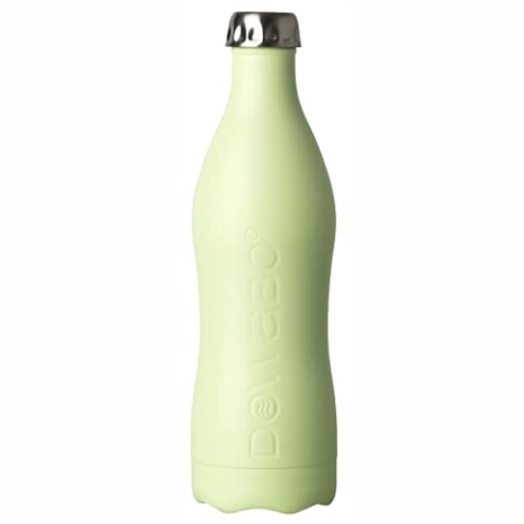 Dowabo Trinkflasche Cocktail Collection - einwandige Edelstahl-Flasche, Zwei Größen 800 ml oder 1200ml, 100% auslaufsicher (Grasshopper, 1200)
