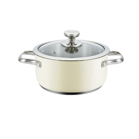 Haeger Kochtopf mit Deckel beige Ø 20 cm