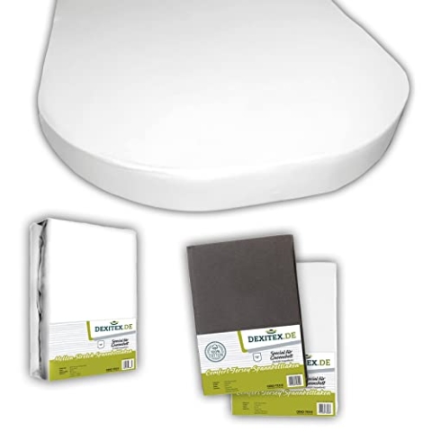 Dexitex 3er Set Queensbett- 1 Molton, 2 Spannbettlaken 1 Anthrazith + 1 Weiß -Bettlaken aus hochwertiger Baumwolle -Oeko-TEX - Multi-Stretch-Bettlaken für Matratzen, Wohnmobile & Wohnwagen
