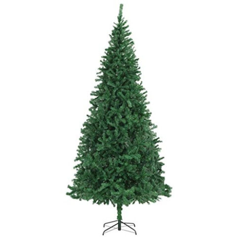 vidaXL Künstlicher Weihnachtsbaum Tannenbaum Christbaum Kunstbaum Dekobaum Xmas Tanne Baum Weihnachtsdekoration 300cm Grün PVC-Baum Stahlständer