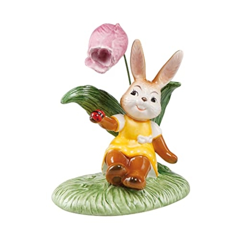 Goebel Ostern Figur Osterhase, Porzellan, Mehrfarbig, 12x8x14 cm