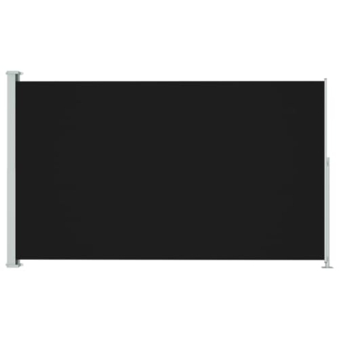 vidaXL Seitenmarkise Ausziehbar UV-beständig Sonnenschutz Sichtschutz Windschutz Seitenrollo Markise Balkon Garten Terrasse 220x300cm Schwarz