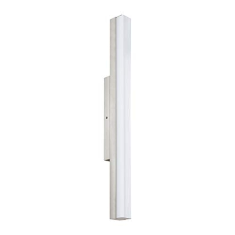EGLO LED Wandlampe Torreta, Spiegelleuchte, Wandleuchte Bad aus Metall und Glas, Badezimmer Lampe in Nickel-Matt, Weiß, LED Feuchtraumleuchte neutralweiß, IP44, L 60 cm