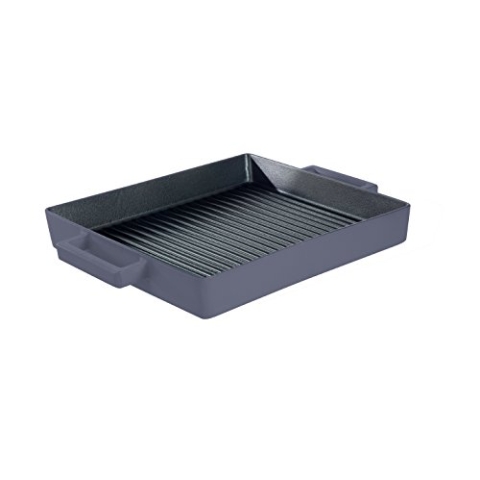 Sambonet 51601M26 Terra.Cotto Cast Iron Grillpfanne, quadratisch, Gusseisen, Violet, 26 x 26 x 4.5 cm