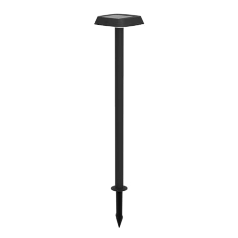 EGLO LED Solarlampe stehend Dreoli, Außenlampe mit Erdspieß und Bewegungsmelder, Solar Stehlampe außen, Down Light, Außenleuchte Garten aus schwarzem Kunststoff, IP44