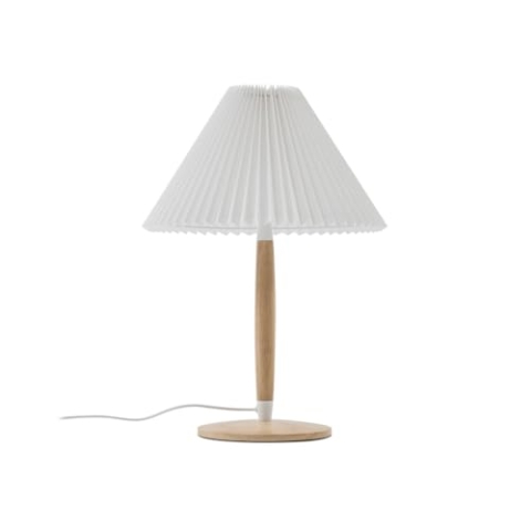 Lucande Tischlampe Ellorin (Skandinavisch) aus Holz (1 flammig, E27) - Tischleuchte Schreibtischlampe Nachttischlampe Wohnzimmerleuchte