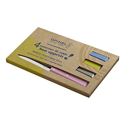 Opinel OP01533 Messersatz Esprit Champagne, versch. Farben Messer Set, Edelstahl, grau, M