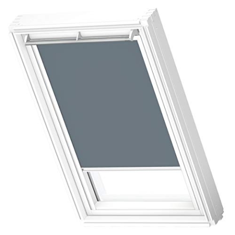VELUX Original Dachfenster Verdunkelungsrollo, mit weißer Führungsschiene, Blaugrau, für M06