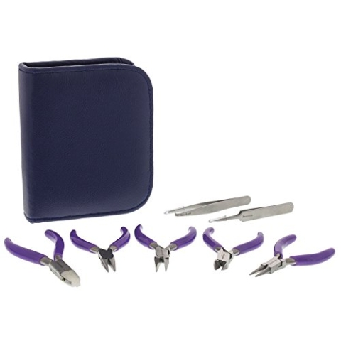 Beadsmith 7-teilig Schmuck Zangen Set mit Schutzhülle, Mini