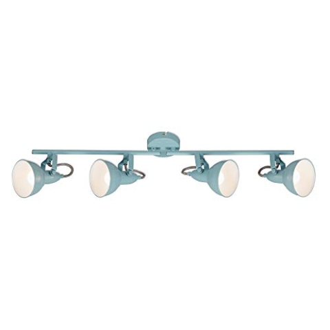 BRILONER - Deckenlampe Vintage schwenkbar, E14 Fassung, max. 40 Watt, Deckenleuchte, Lampe, Wohnzimmerlampe, Schlafzimmerlampe, Küchenlampe, Deckenstrahler, Deckenbeleuchtung, 79x19 cm, Mint-Weiß
