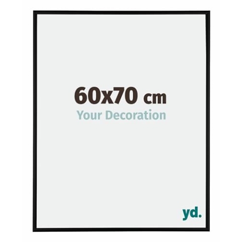 yd. Your Decoration - Bilderrahmen 60x70 cm - Schwarz Matt - Bilderrahmen aus Aluminium mit Acrylglas - Antireflex - 60x70 Rahmen - Austin