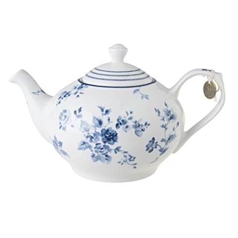 Laura Ashley Blueprint Collectables Teekanne China Rose um 1,6 Liter Porzellan