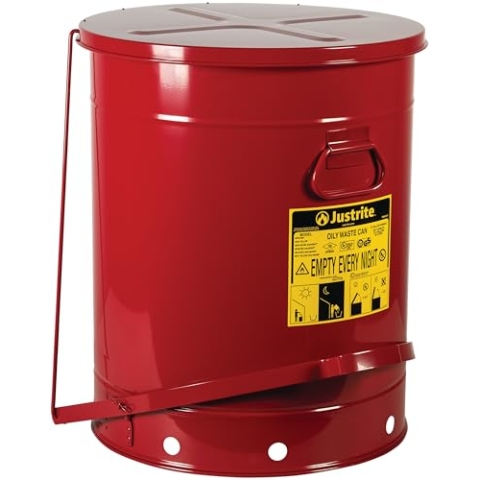 Justrite 900 Öl-Entsorgungsbehälter 46.7cm x 59.5cm Rot