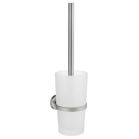 SMEDBO Toilet Brush Wallmount, Brushed Chrome HS333 WC-Bürste zur Wandmontage, glas, Silber/weiß
