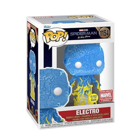 Funko POP! Spider-Man: No Way Home Glow-in-The-Dark Electro Marvel Collector Corps Exclusive