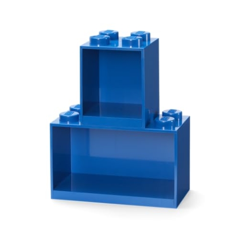 Room Copenhagen Lego Baustein-Regalset, 2 STK. -Blau, Kunststoff, one Size
