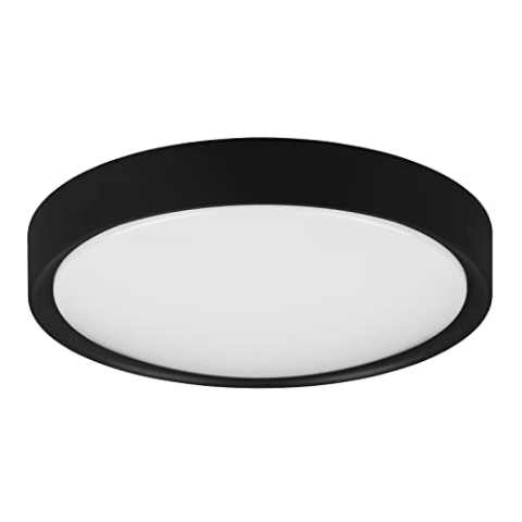 Trio Leuchten LED Deckenleuchte Clarimo 659011832, Kunststoff Schwarz matt, Schirm Acryl weiß, inklusiv 18 Watt LED
