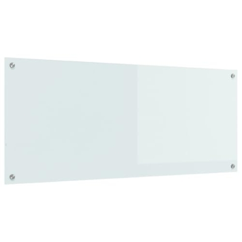 vidaXL Moderne weiße Hitzebeständige Glasrückwand für die Küche | Einfach zu reinigen Langlebig Hitzebeständig 120 cm x 50 cm Dekor Innenbereich Stylische Merkmale Zeitgenössisches Design