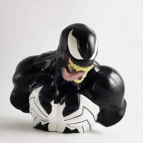 Marvel Deluxe Spardose Venom Büste schwarz/weiß, Bedruckt, Material: PVC, in Geschenkverpackung.