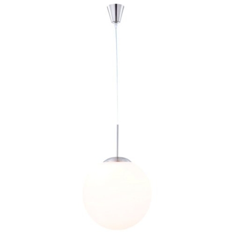 Globo Pendelleuchte Kugel nickel-matt Glas exklusiv 1 x 60 W, E27, 230 V, H: 180 cm ø 30 cm 1582