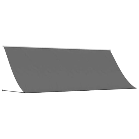 vidaXL Markise, Fallarmmarkise Einziehbar, Sonnenschutz für Terrasse Balkon Garten, Fenstermarkise Balkonmarkise, Anthrazit 400x150cm Stoff Stahl