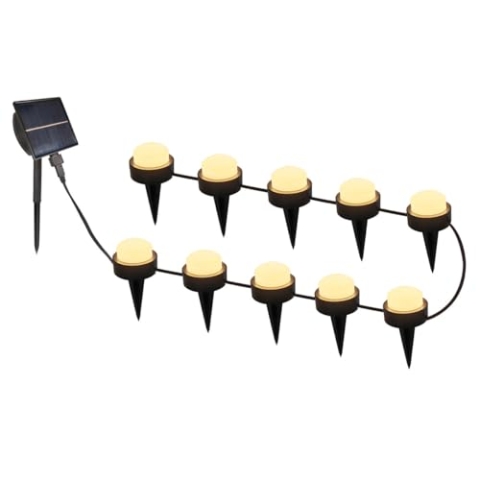 Lumisky 10 Mini-Solarleuchten, zum Aufstecken für Auffahrt, Einfahrt, LED, Warmweiß, 12 m