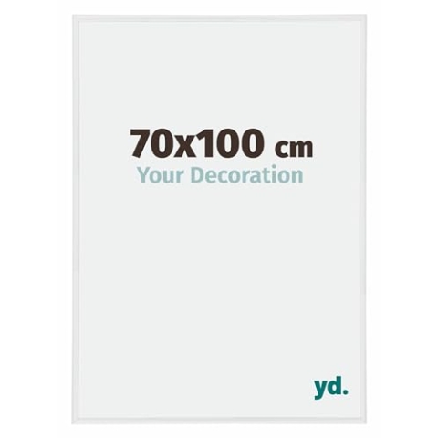 yd. Your Decoration - Bilderrahmen 70x100 cm - Weiß Hochglanz - Bilderrahmen aus Kunststoff mit Acrylglas - Antireflex - Rahmen 70x100 cm - Annecy