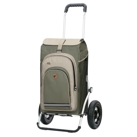 ANDERSEN Einkaufstrolley - Royal Shopper Hydro 2.1 grau 62 L Bike, Einkaufsroller, Rucksack, Thermo, Aluminium, klappbar, luftbereiftes Kugellagerrad