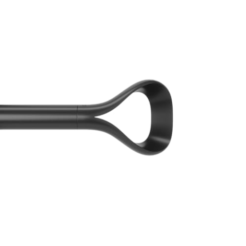 Umbra Loop Ausziehbare Gardinenstange mit 2,5 cm Durchmesser, Metal, Zwart, 107-305 cm