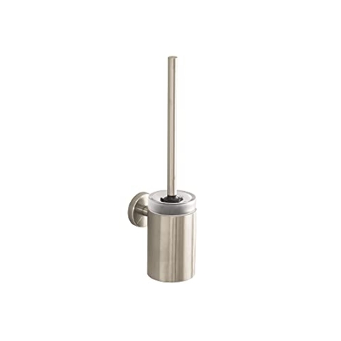 Hansgrohe 40522820 Toilettenbürstengarnitur Logis mit Behälter aus Kristallglas, brushed nickel