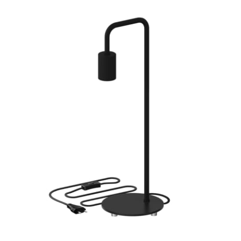 CALEX U-Line Tischlampe, 53 cm Höhe, Schwarz, Tischleuchte mit E27-Fassung, ohne Leuchtmittel, Industrie-Look