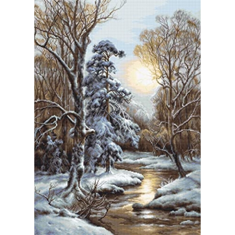 Luca-S B596 Kreuzstich Set, Mehrfarbig, 46x32,5cm
