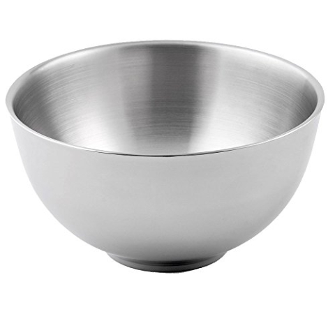Weis Küchenschüssel doppelwandig 24 cm, Edelstahl, Silber, 24 x 24 x 12.5 cm