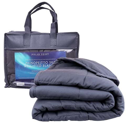 Polar Night Gewichtsdecke für Erwachsene 200 x 220cm, 12kg - Weighted Blanket für tiefen Schlaf, Schwere Decke, Therapiedecke aus 100% Mikrofaser, Entspannungsdecke Oeko-TEX® 100 Standard Bettdecke