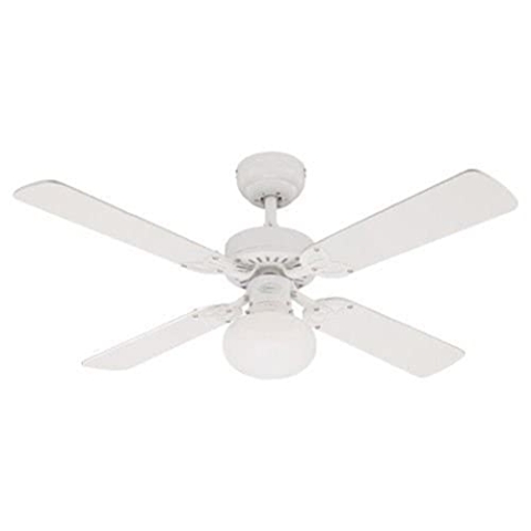 Westinghouse Vegas 7218540 Deckenventilator mit Beleuchtung, A++ to E, Metall, 60 W, E27, weiß, 105 x 105 x 44.2 cm