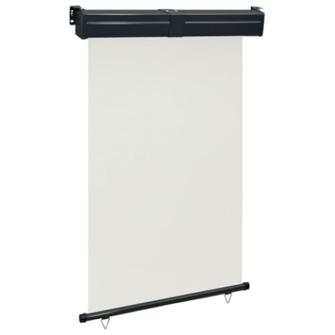 vidaXL Balkon Seitenmarkise Senkrechtmarkise Sonnenschutz Sichtschutz Windschutz Markise Außenrollo Balkonrollo Beschattung 125x250cm Creme