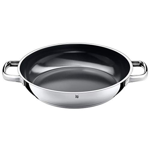 WMF Durado Brat-/ Servierpfanne 28 cm Induktion, Cromargan Edelstahl beschichtet, Keramikbeschichtung, backofenfest