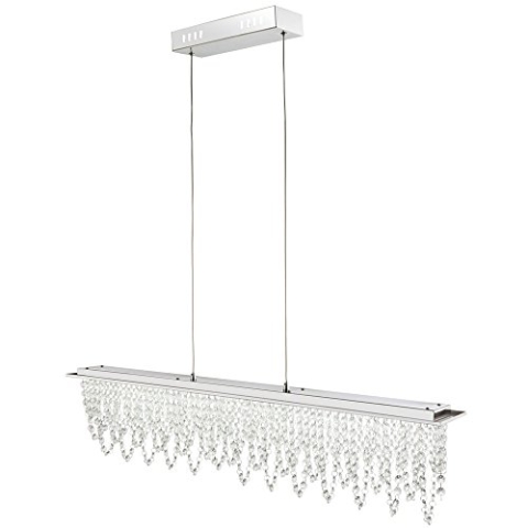 GLOBO LED Hänge Leuchte Kristall Pendel Höhe verstellbar Fernbedienung Tageslicht Decken Lampe dimmbar 68405-24H
