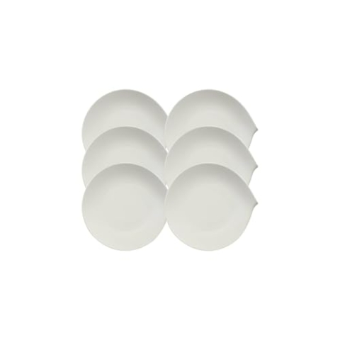 Villeroy & Boch Flow Speiseteller, Porzellan, Weiß, 29 x 29 x 9.80 cm, 6 Einheiten