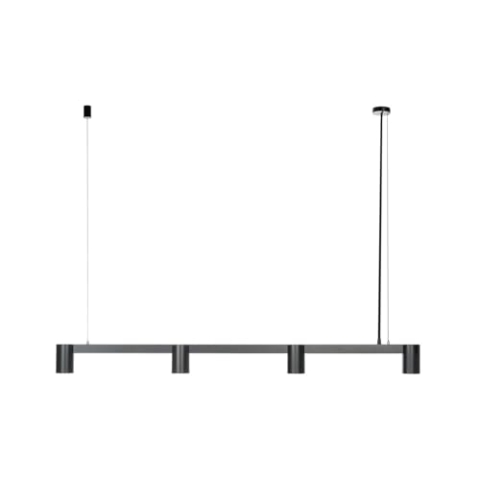 Arcchio Pendelleuchte Brinja (Modern) in Schwarz aus Aluminium (4 flammig, GU10) - Deckenlampe Esstischlampe Hängelampe Hängeleuchte Wohnzimmerleuchte