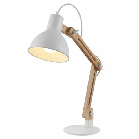 Lindby Tischlampe Shivanja (Modern) aus Holz (1 flammig, E27) - Tischleuchte Schreibtischlampe Nachttischlampe Arbeitszimmerleuchte