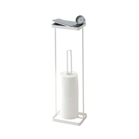 YAMAZAKI Tower Toilettenpapierhalter, Metall, Weiß, One Size